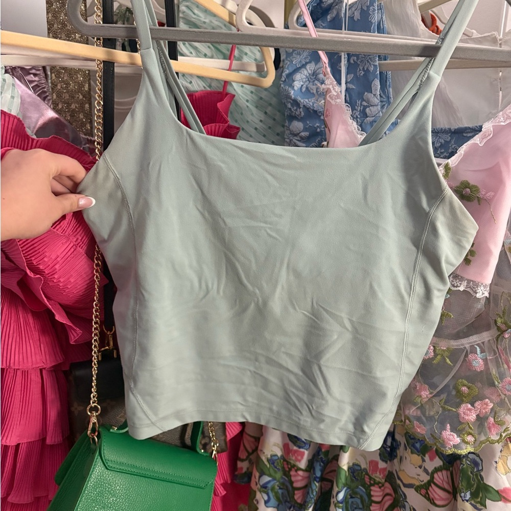 Lululemon Athletica Green Fitted Sleeveless Camisole
